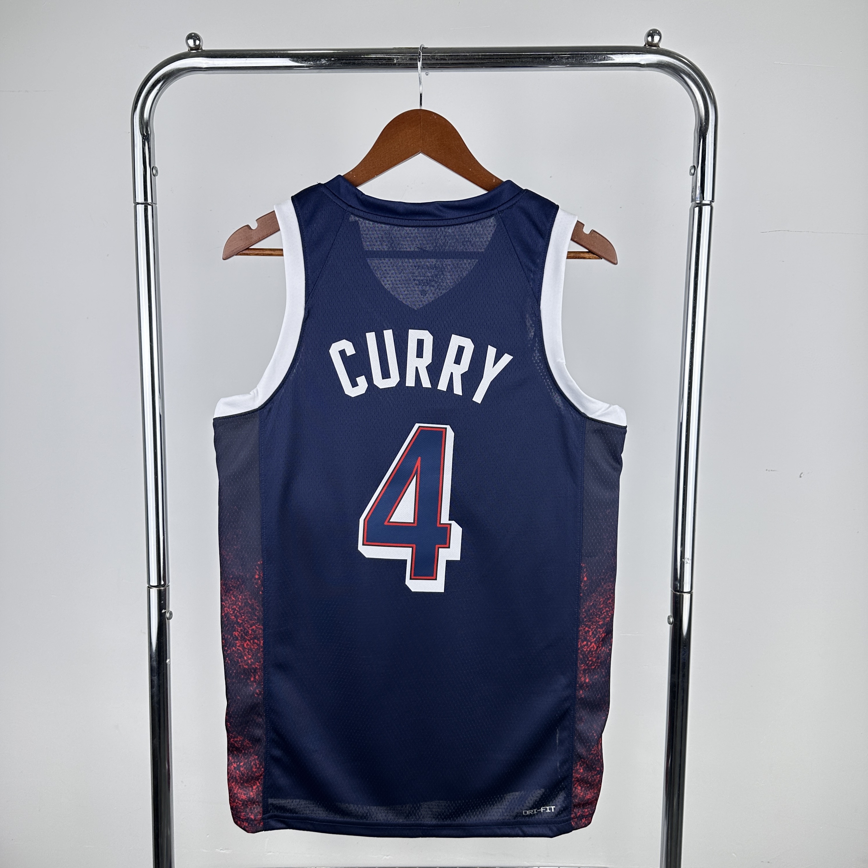 2024 Olympic USA #4 Curry Blue Nike NBA Jersey